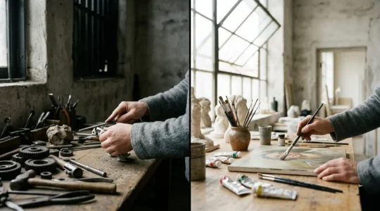 Conceptual representation of cognitive reframing transforming perspective on life challenges