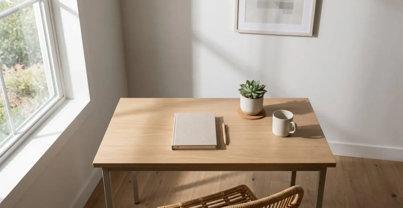 Minimalist composition showing automated financial systems and commitment devices