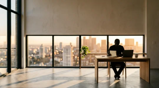 Professional engaged in continuous learning while balancing full-time work commitments