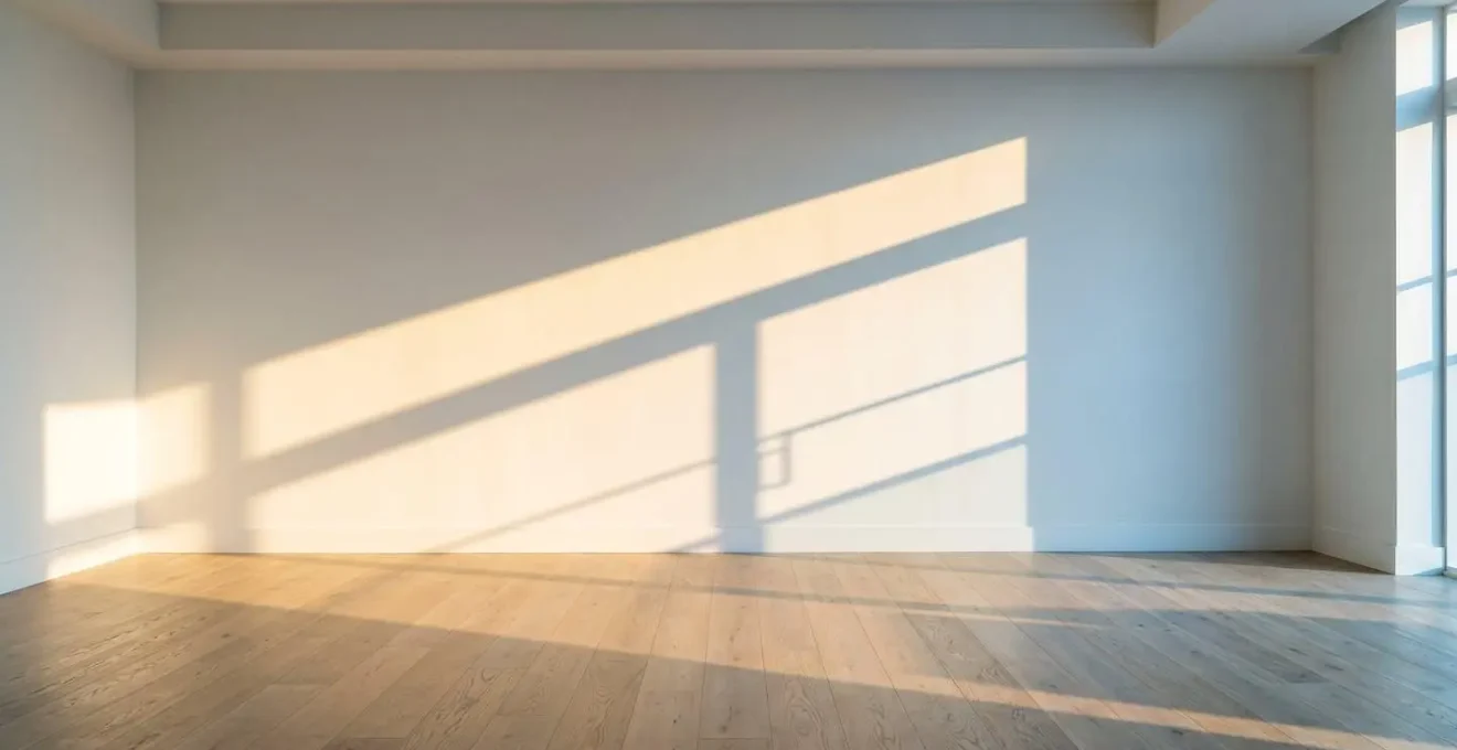 Minimalist environmental composition suggesting time and rhythm through natural light patterns
