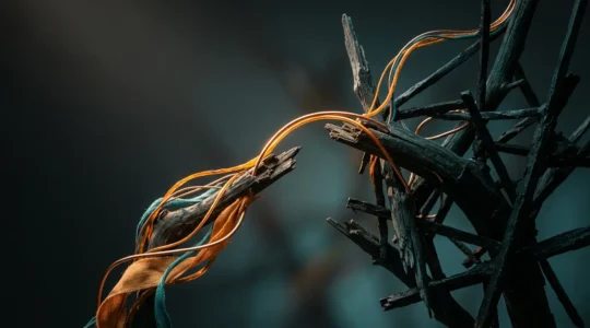 Abstract representation of neural pathways being rewired in the human brain