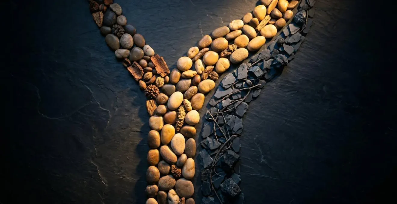 Abstract visual metaphor of competing neural pathways showing the brain's emotional regulation system through symbolic lighting and shadow interplay