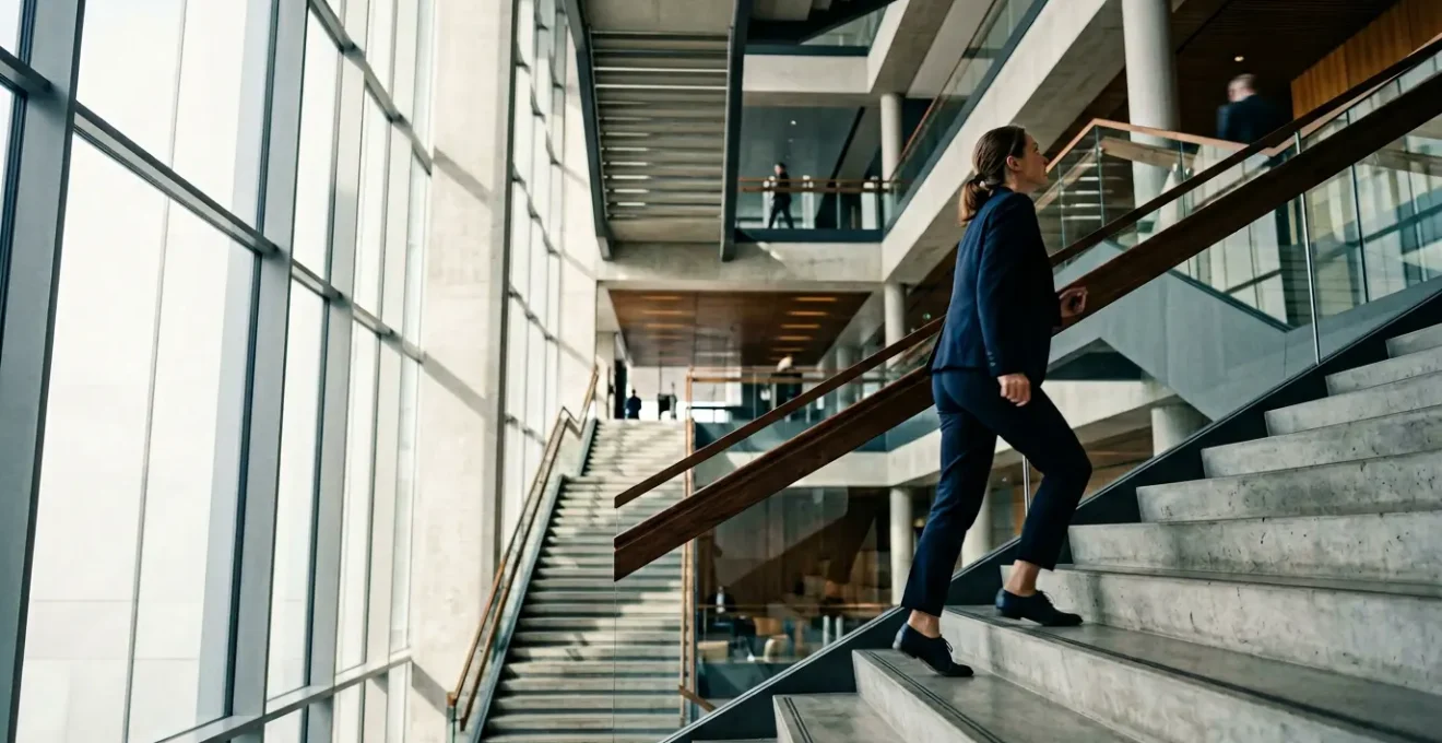 Professional career development concept showcasing psychological resilience and growth mindset in workplace setting