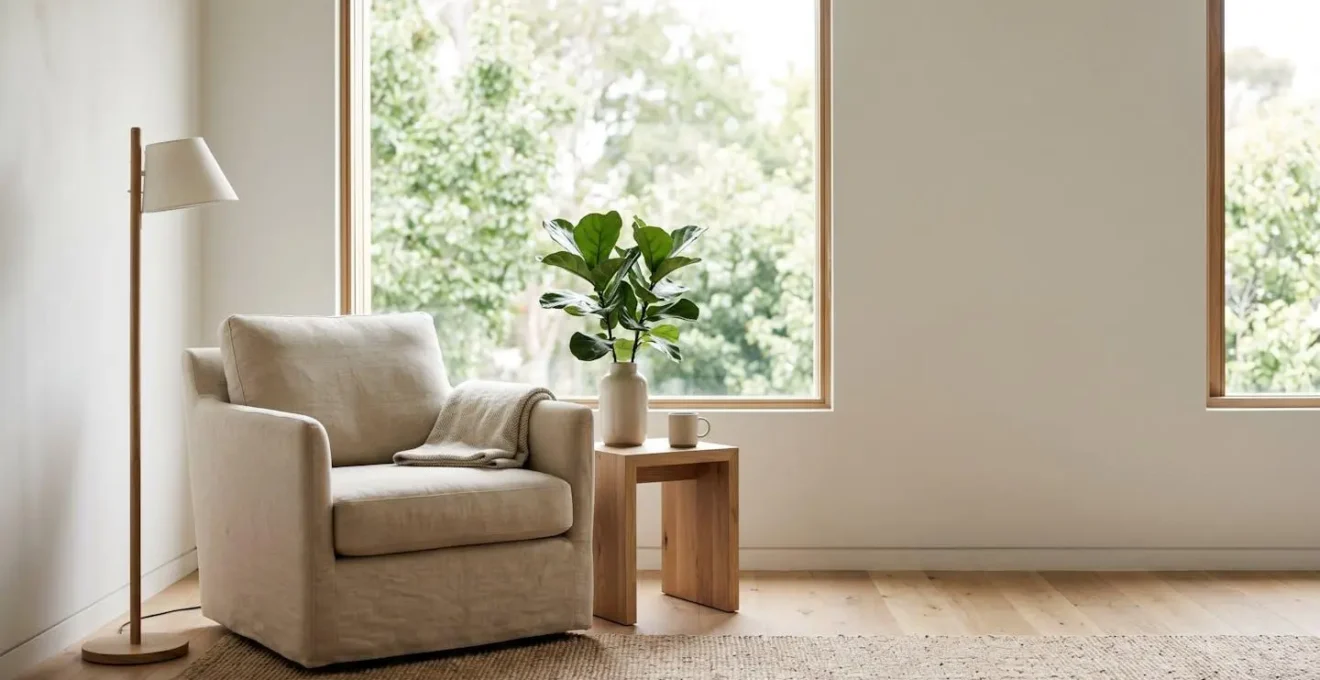 A serene, minimal space bathed in soft light, emphasizing the importance of rest for mental clarity.