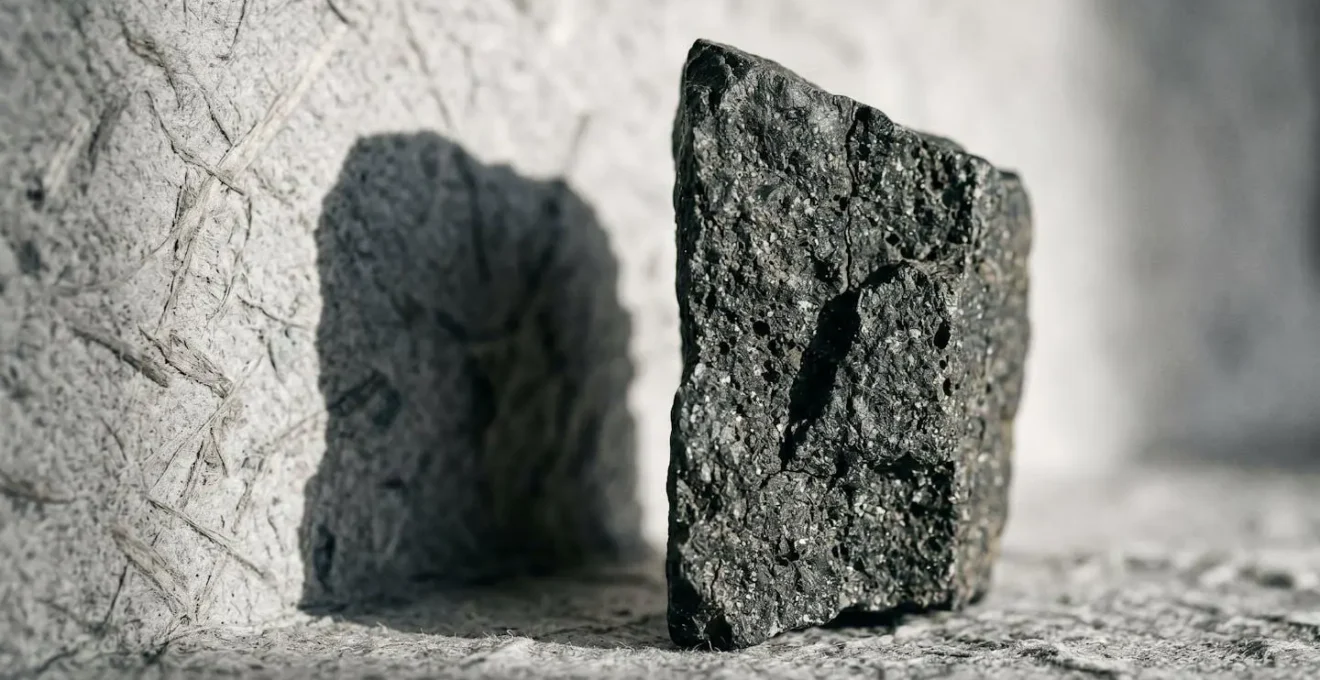 Extreme macro detail showing how a prominent feature casts a dramatic shadow, illustrating the concept of a strength creating a blind spot.