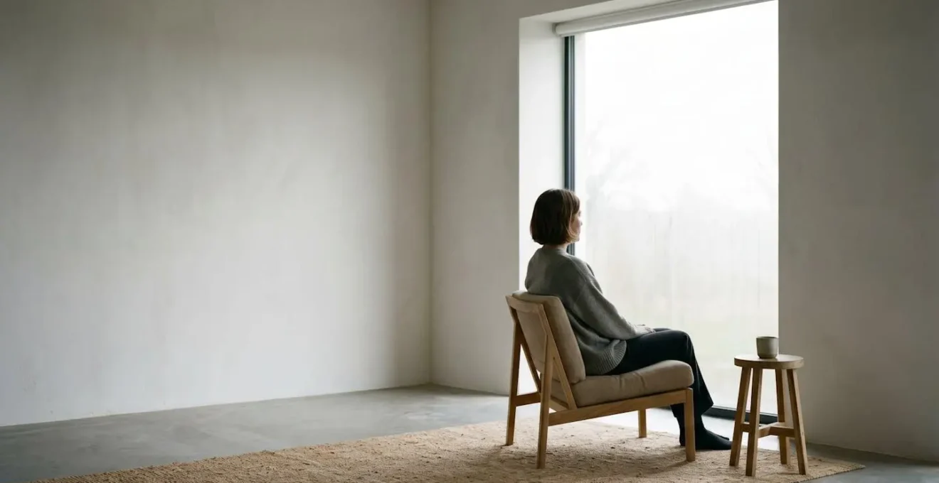 A serene moment of pause and silence, representing the power of not engaging in JADE behaviors